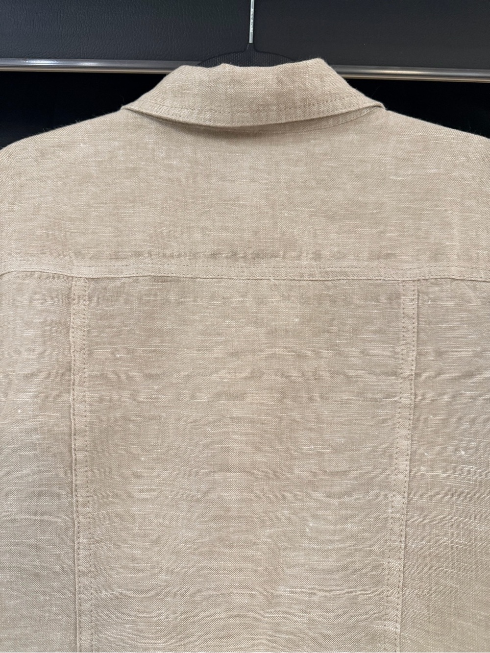 Jones & Co Jones New York - Large - 100% Linen Jean Jacket in Neutral Beige. - Picture 12 of 12